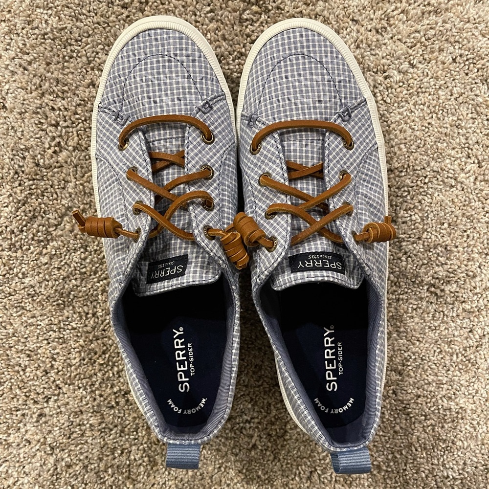 Sperry Women's Crest Vibe Blue/White Sneakers STS85240 NEW